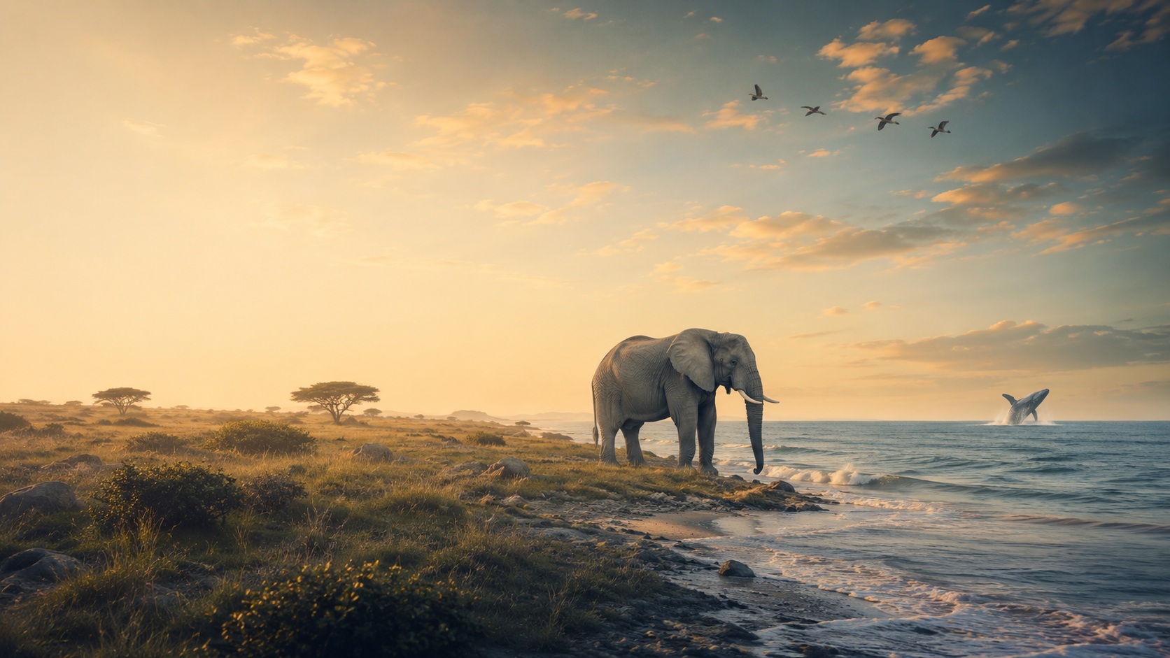 Editorial scene representing animals and nature
