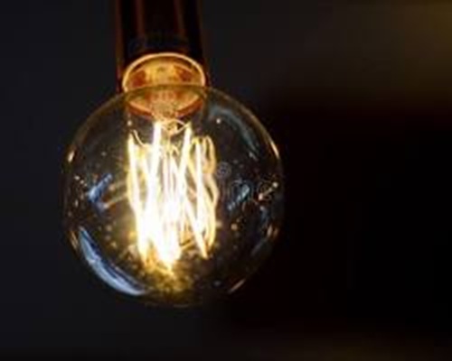 Light bulb on a dark background