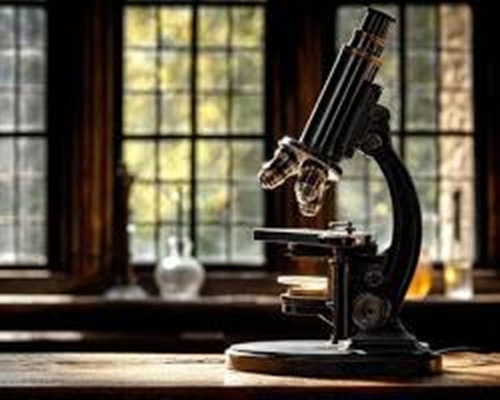 Microscope in a laboratory