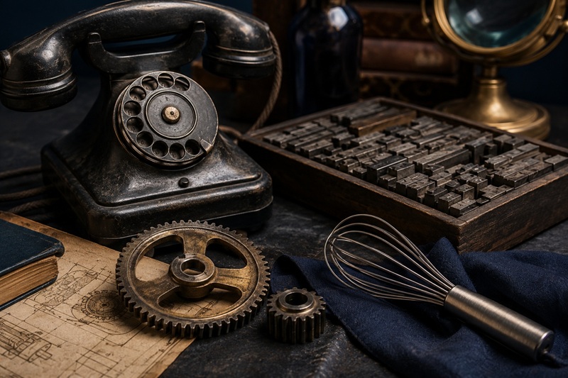 Editorial image representing objects and inventions