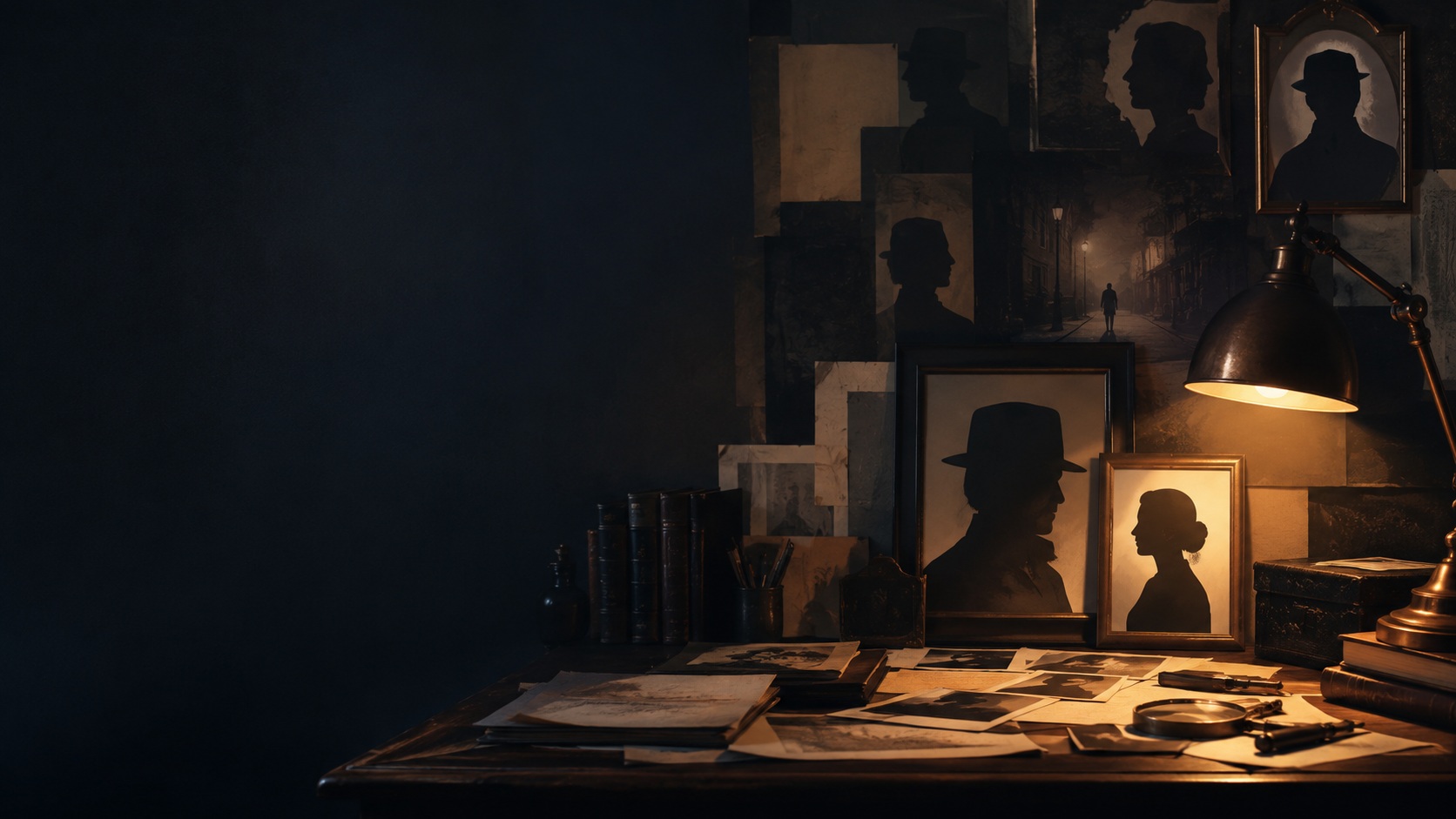 Editorial scene representing people and characters
