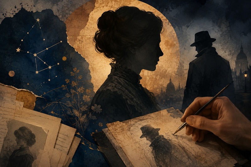 Editorial image representing people and characters