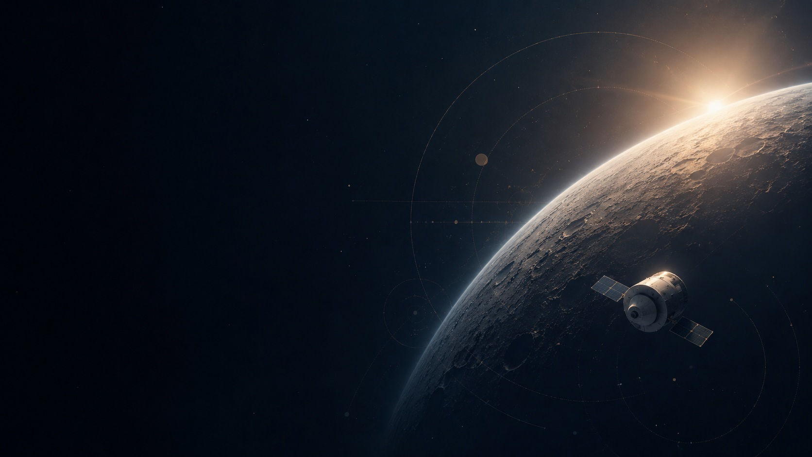 Editorial scene representing science and space