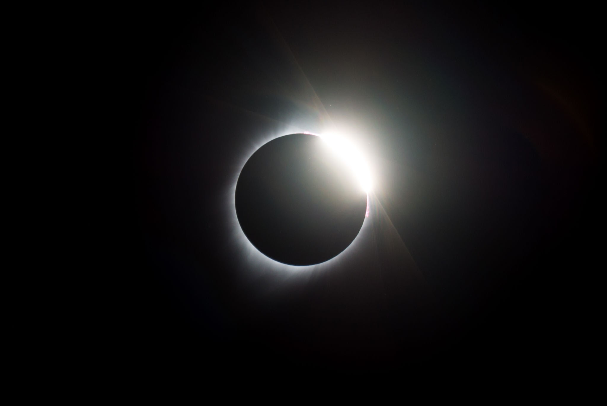 Solar eclipse in the sky